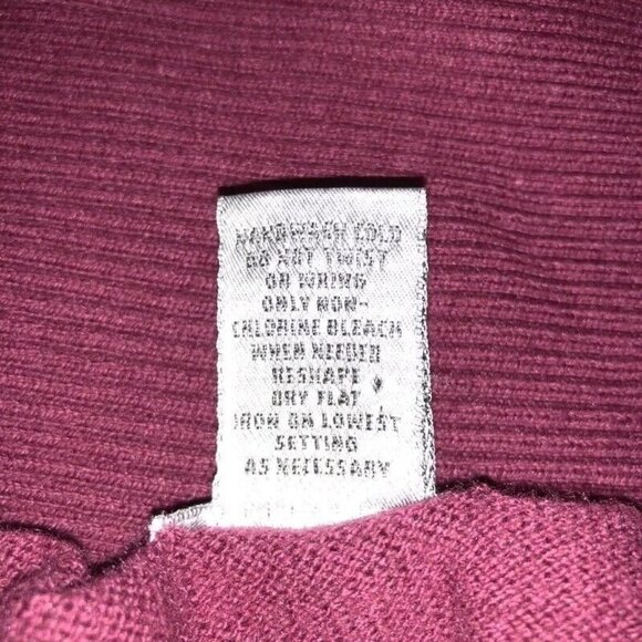 Chicos Cardigan Size 2 Sweater Angora Blend Open Front Cranberry EUC - Picture 10 of 10